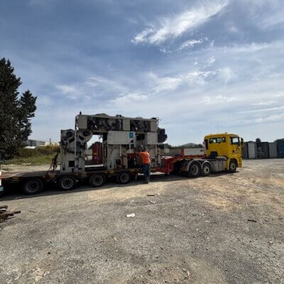 LOADING OF MOOG 5 COLOR GRAVURE PRESS